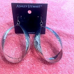 Ashley Stewart large silver earrings